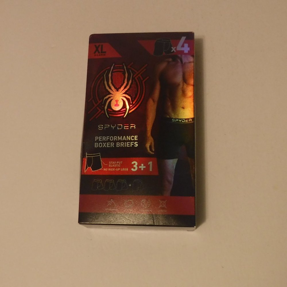 Spyder 4 Pack Men's Performance Boxer Briefs size XL 40-42 NEW